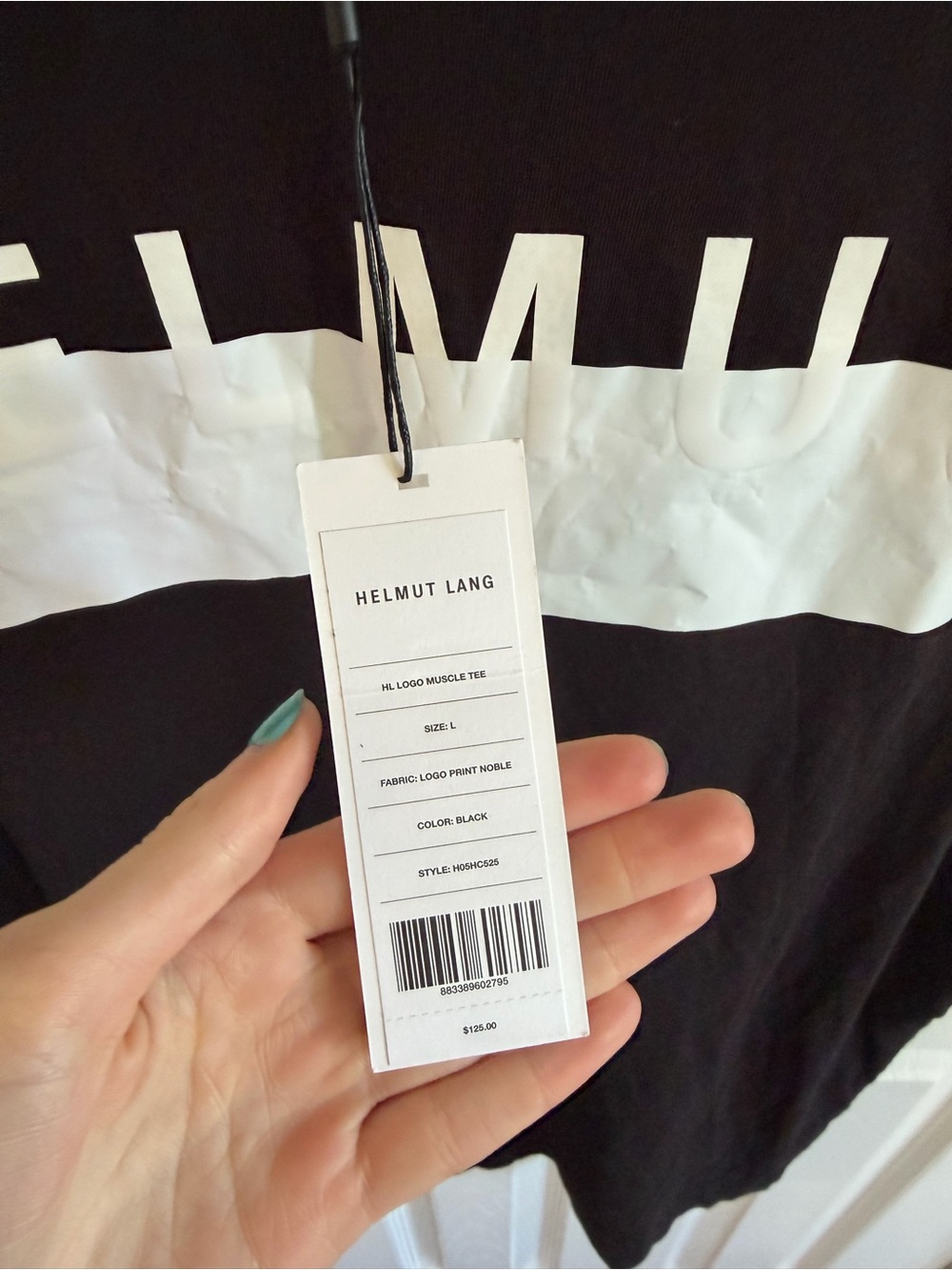 Helmut Lang Logo Tank Size Large New with Tags - Picture 4 of 4